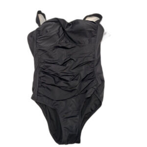 NWT Swimsuits for All Black One Piece Swimsuit Ruched Size 18